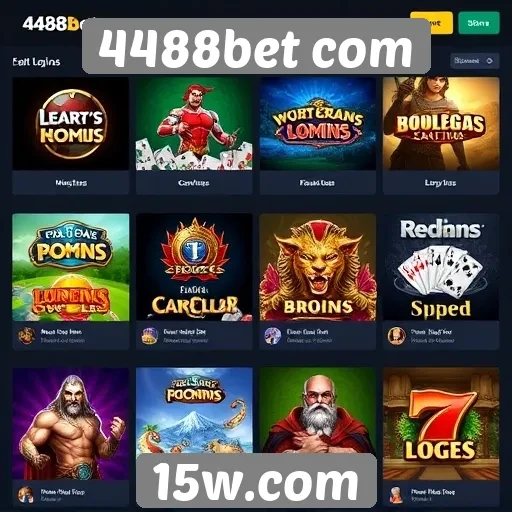 A diversidade de jogos disponíveis na 4488bet com